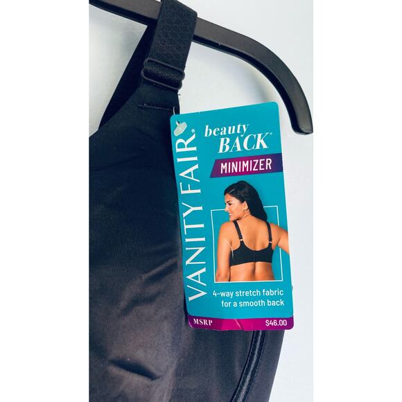 Vanity Fair Bra Black 42C NWT Unlined - Picture 2 of 11